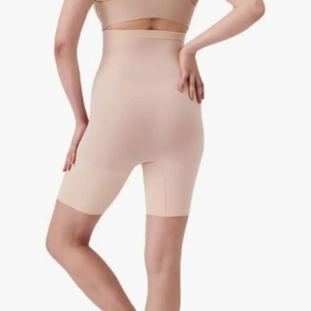 Spanx Power Panties High Waisted Mid Thigh Shapewear Shorts Cocoa Size A NWT